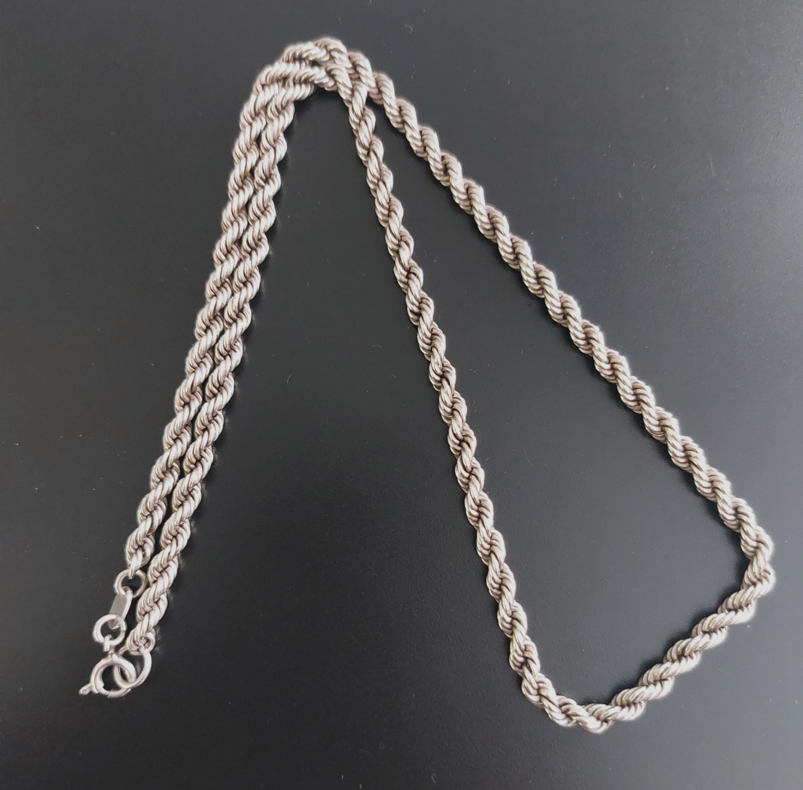 Sterling Silver Rope chain necklace 4mm thick