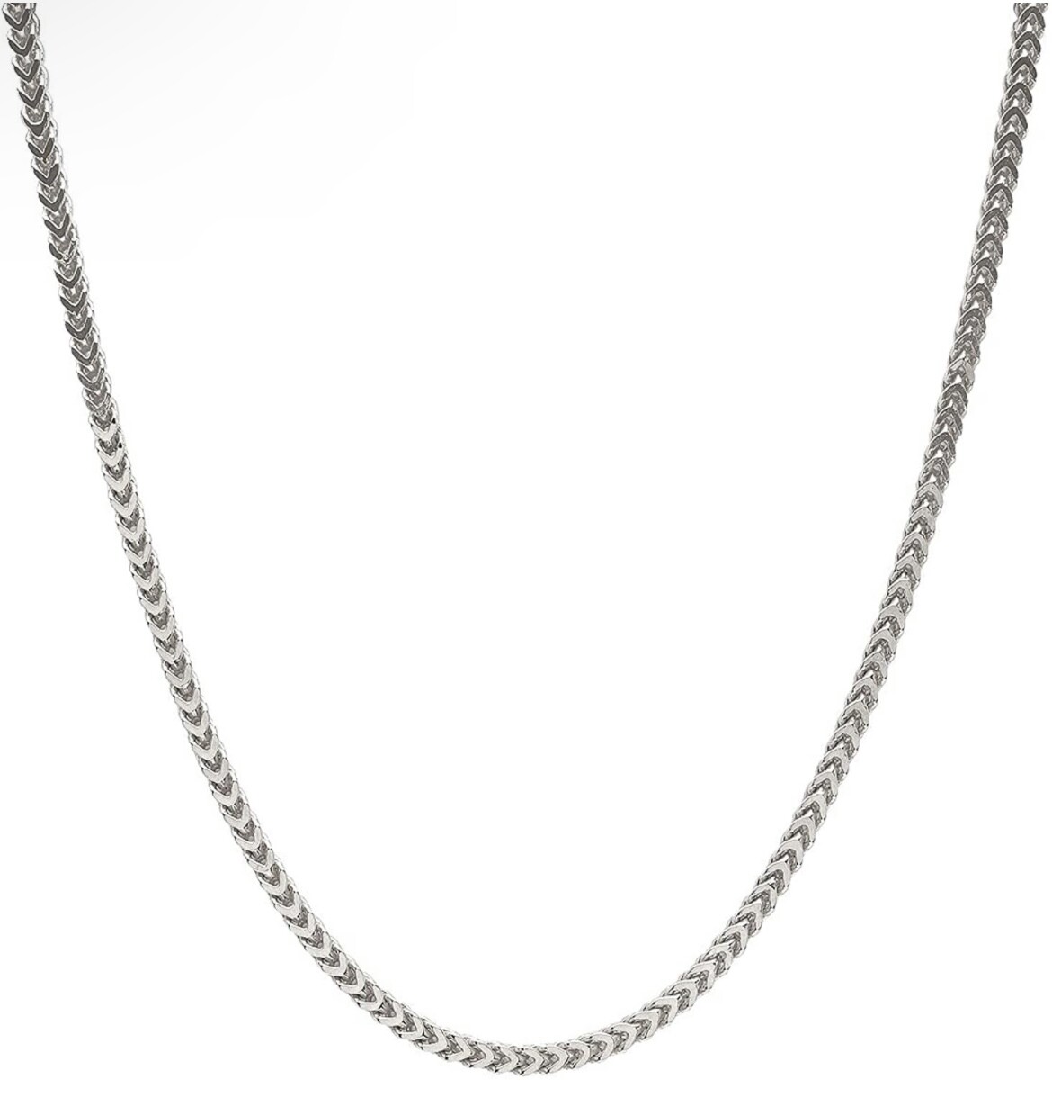 Italian 925 Solid Sterling Silver 2.7MM Franco Link Box Chain Necklace Unisex