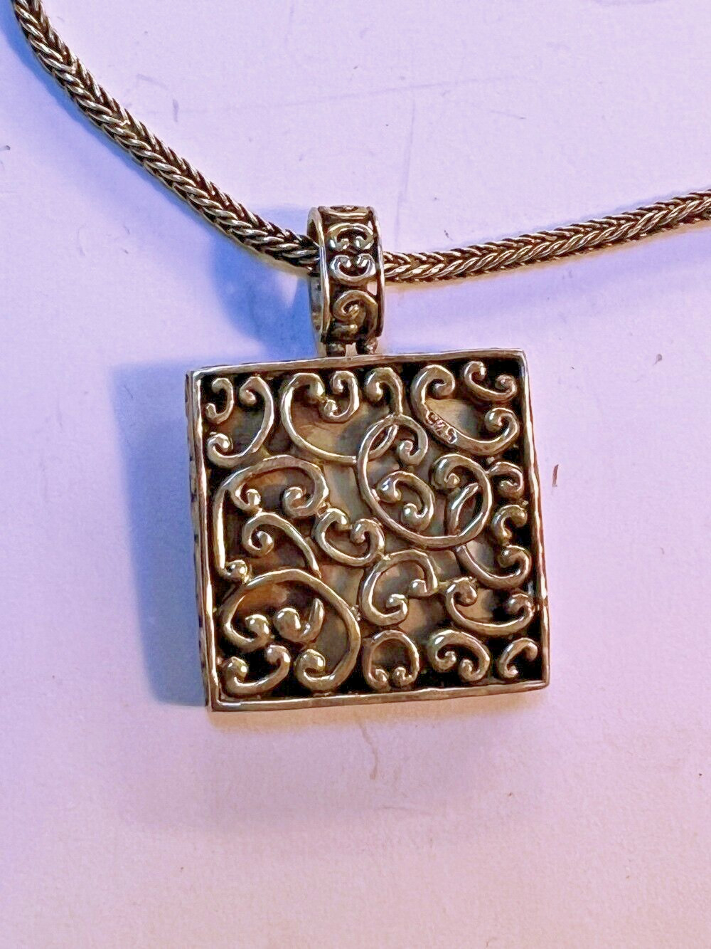 LOLA ROSE 925 SILVER FILIGREE WITH MOTHER OF PEARL NECKLACE & EARRINGS VERY GOOD