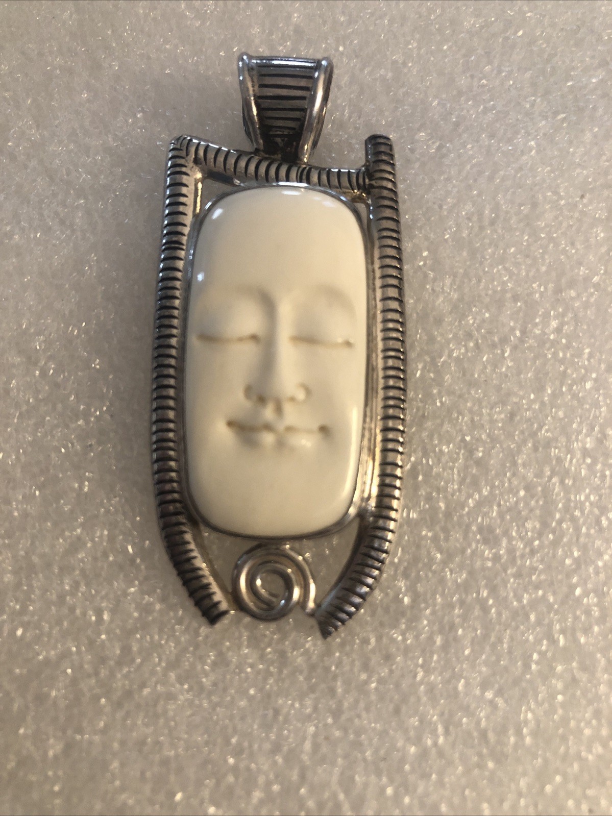 sterling silver buddha pendant