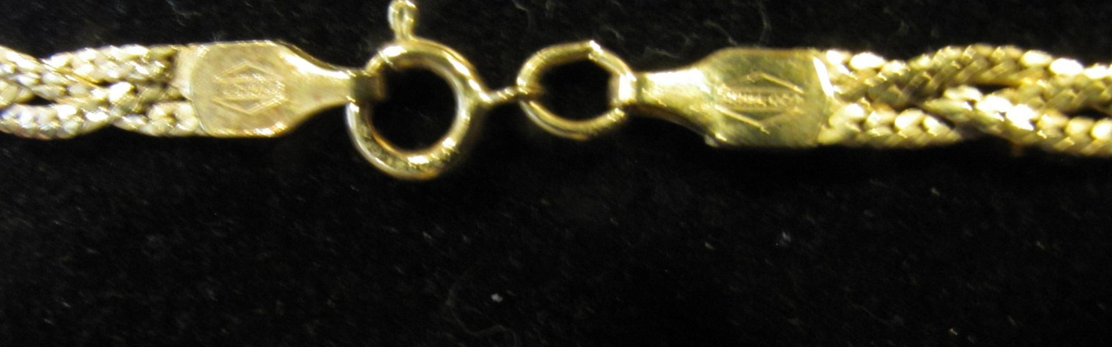 STUNNING! VTG 14K Yellow Gold Filled Diamond Cut Braided Chain Necklace 18”