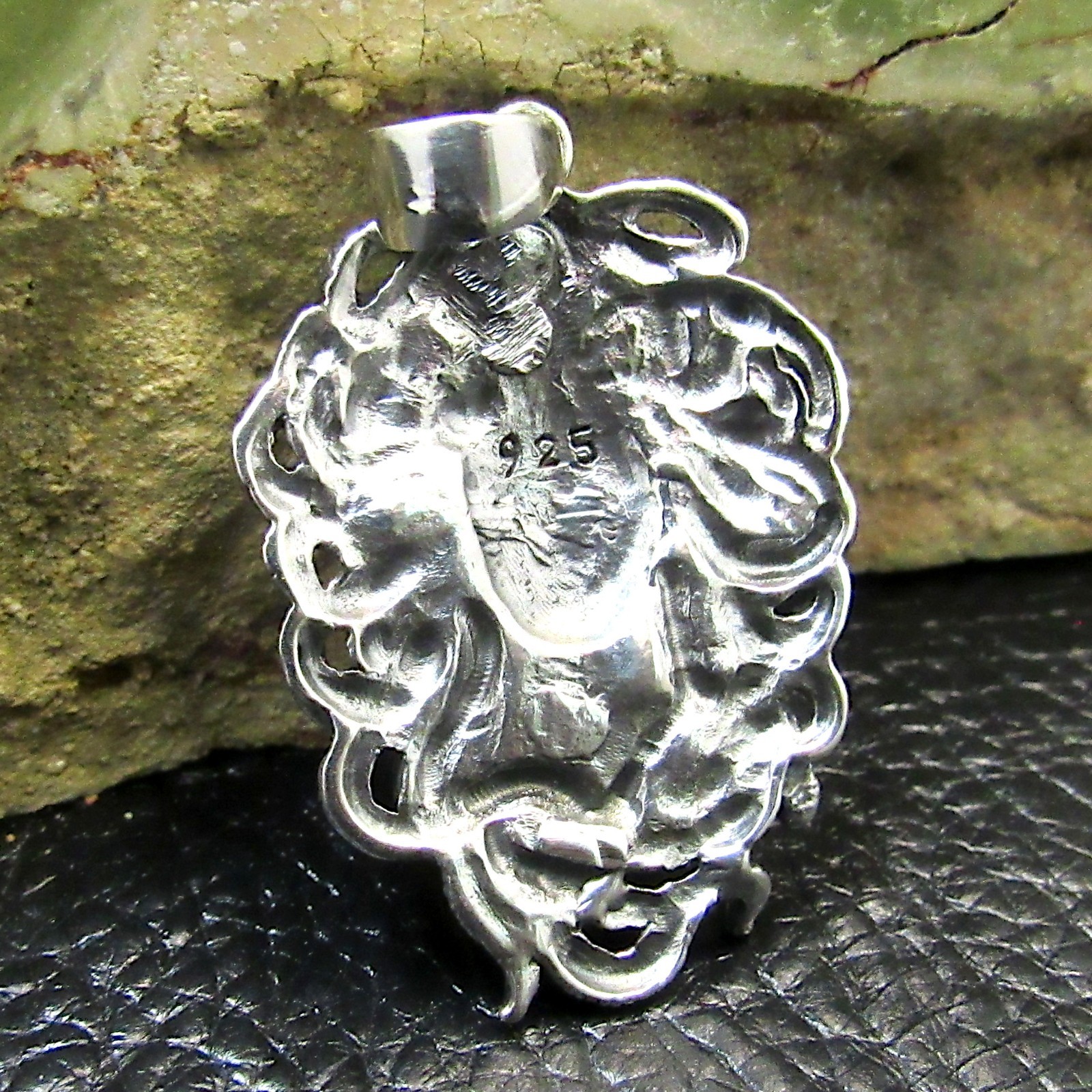 Solid 925 Sterling Silver Medusa Gorgon Head Pendant Greek Mythology Jewelry