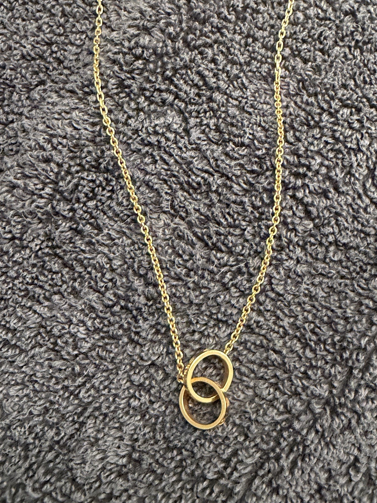 Cartier Interlocking Love Pendant Necklace 20 Yellow Gold 18k Used Women’s