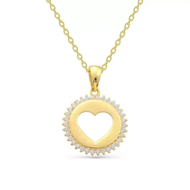 1.00Ct Round Cut Simulated Diamond Women’s Beauty Pendant 14K Yellow Gold Plated