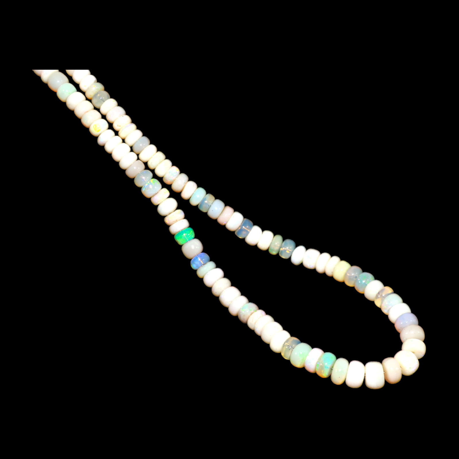 Smooth 5X8 MM Fire Opal Beaded Not Applicable Rondelle Elegant Necklace Jewelry