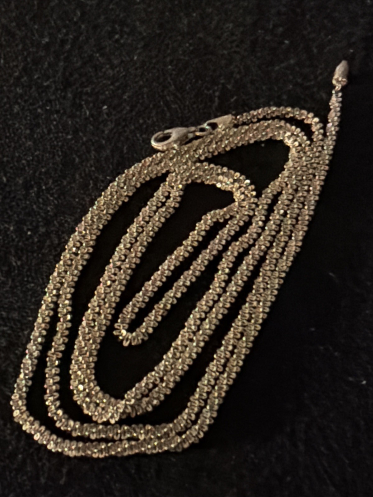 MILOR 925 Sterling Silver Necklace Chain Singapore Twist Italy 34”L 2.5mm
