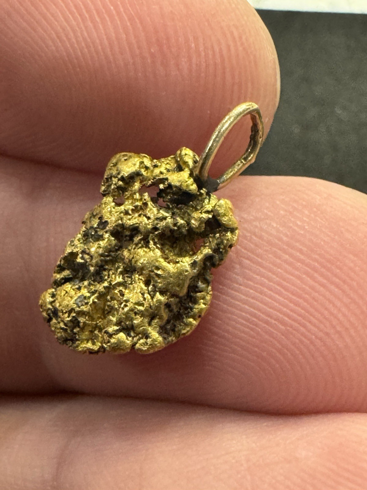 Natural Arizona Gold Nugget Pendant
