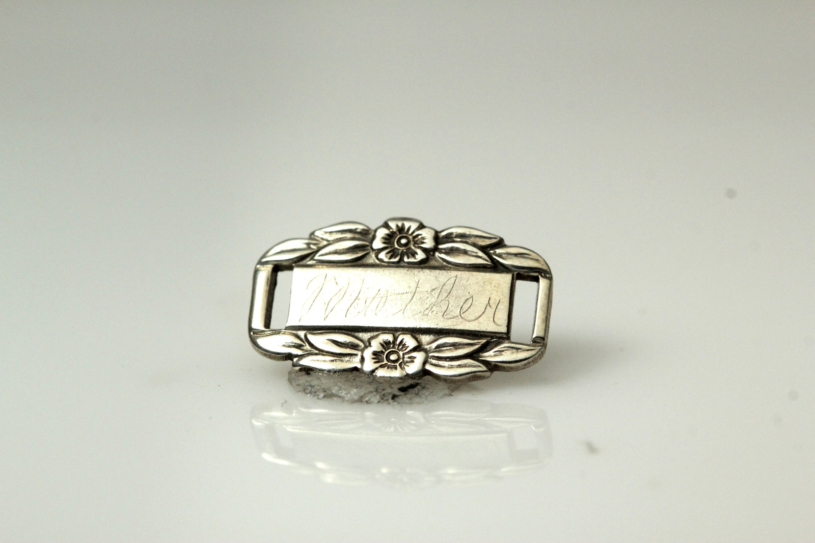 Vintage 925 Sterling Silver “For Get Me Not” Bracelet Link 1.2 Grams (PEN5102)