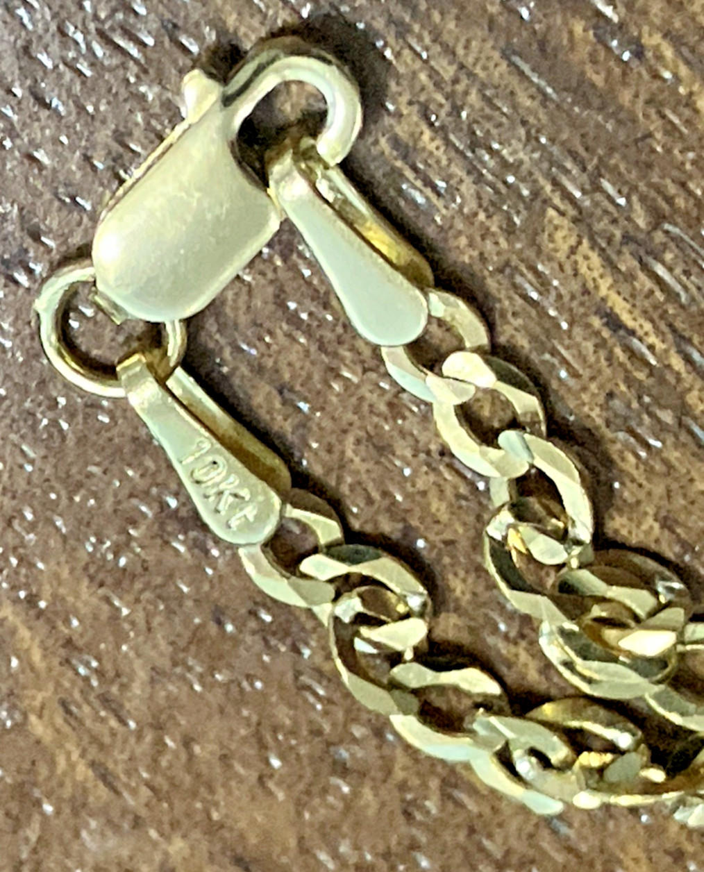 10kt Real Gold Solid Curb Link Chain 3.4gm 2.7mm 16” GND Brand New w/ Tag 10k