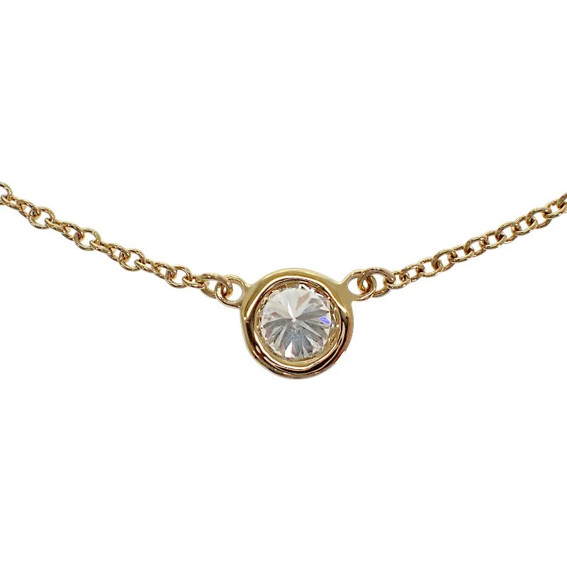 TIFFANY & Co. By the Yard Diamond Necklace K18 Yellow Gold Women’s Jewelry ISY