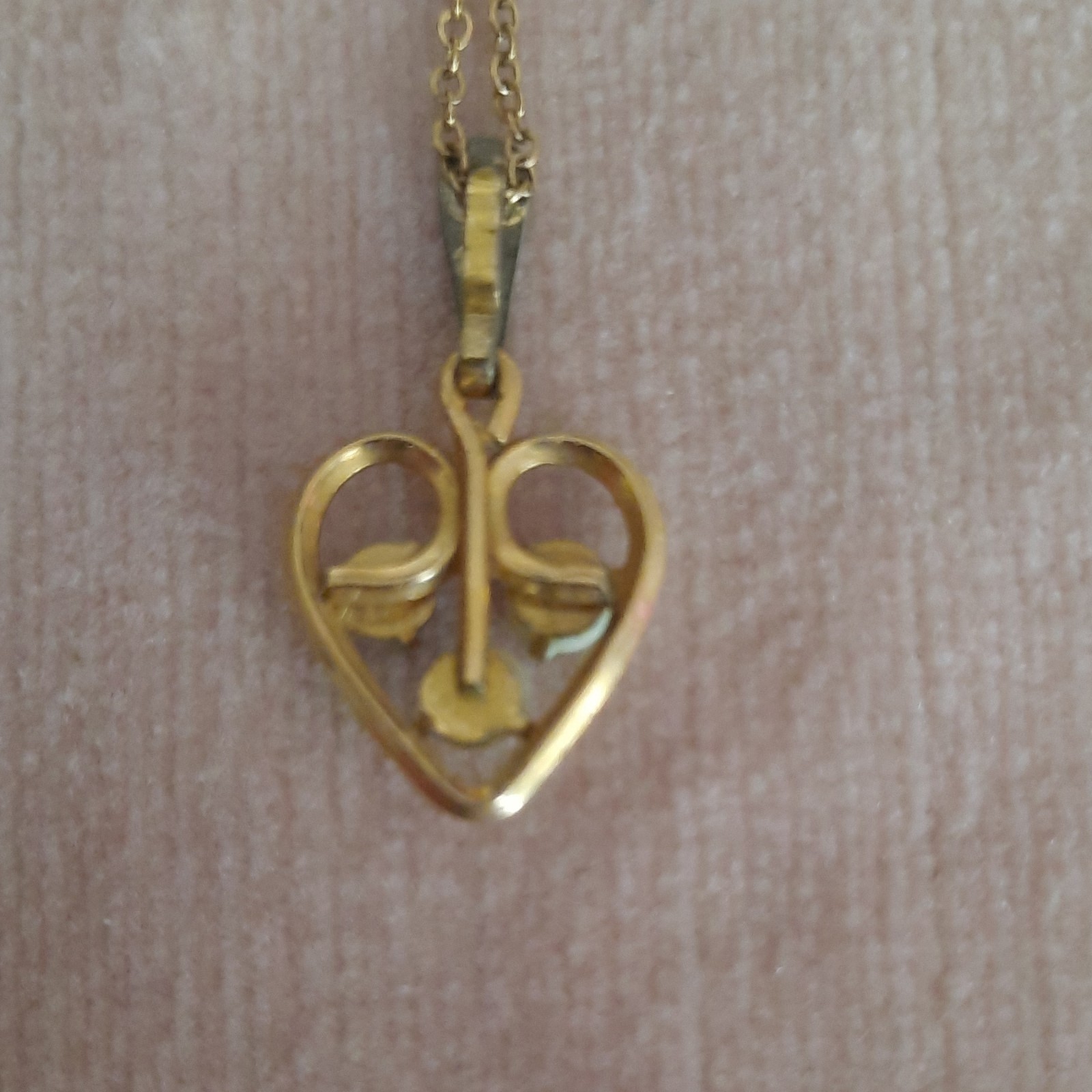 Vintage MCM Australia Opal Heart Pendant Yellow Gold Heart Pendant Necklace