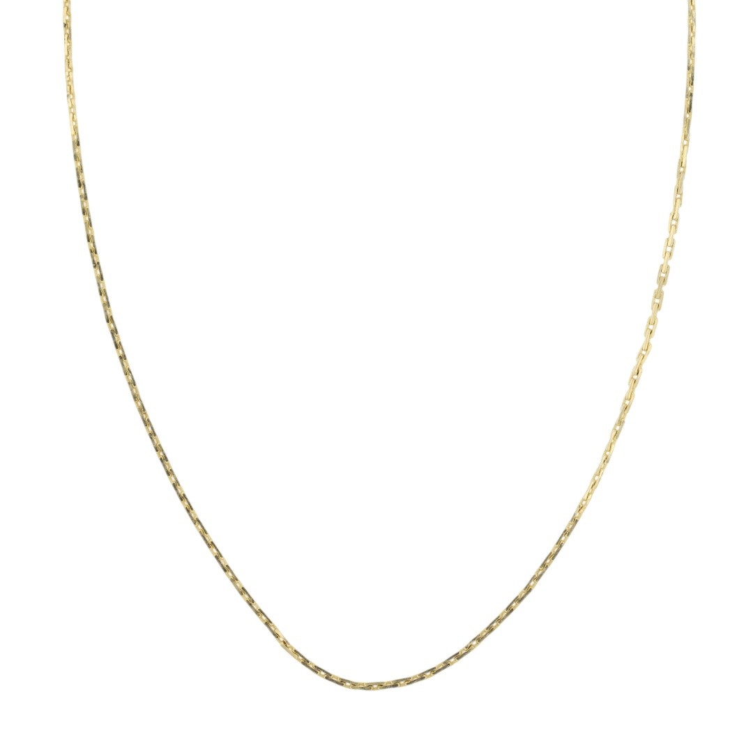 .6mm Elongated Cable Link Chain 16.25″ Necklace 14k Yellow Gold 1.40 Grams