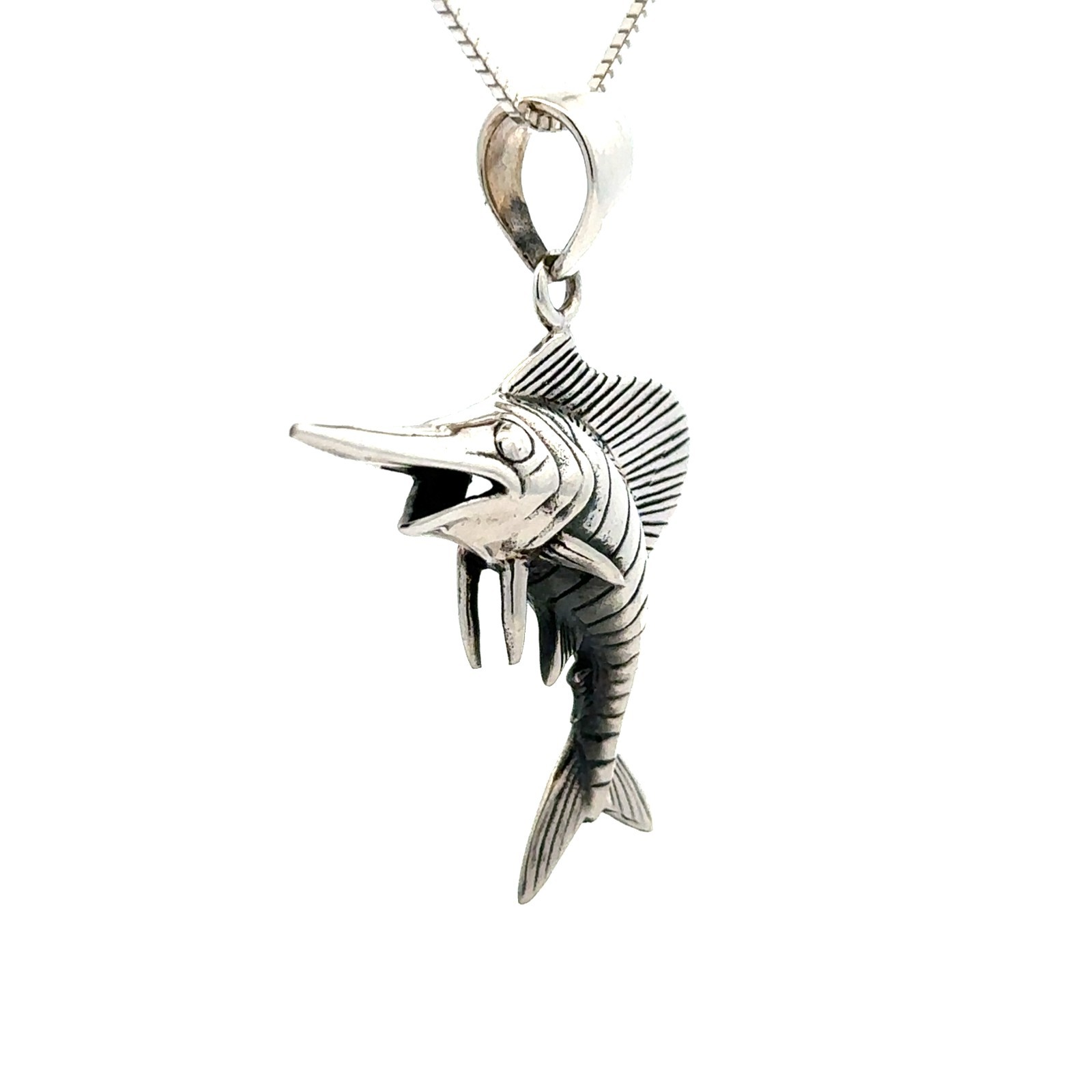 Sterling Silver Sailfish Pendant (1 1/2 X 1 1/2 Inch)