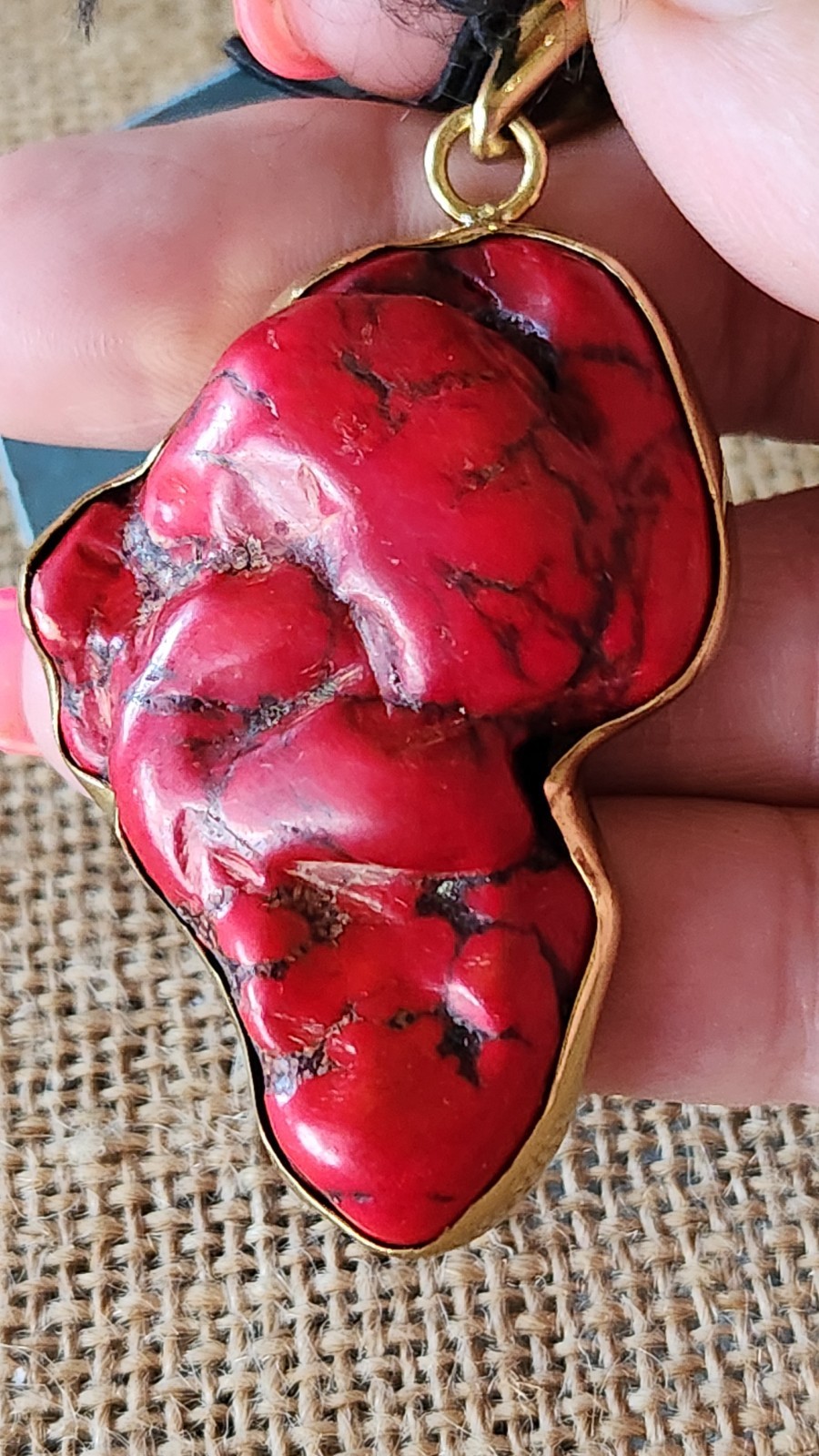 Charles Albert Coral Pendant Alchemia Metal Very Large Pendant 2.72″ X 1.46″