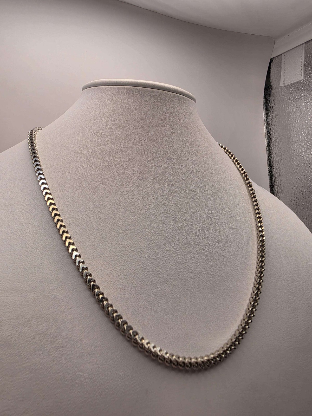Sterling Silver Franco Chain Necklace | 925 Silver 3mm Chain 20 Inch