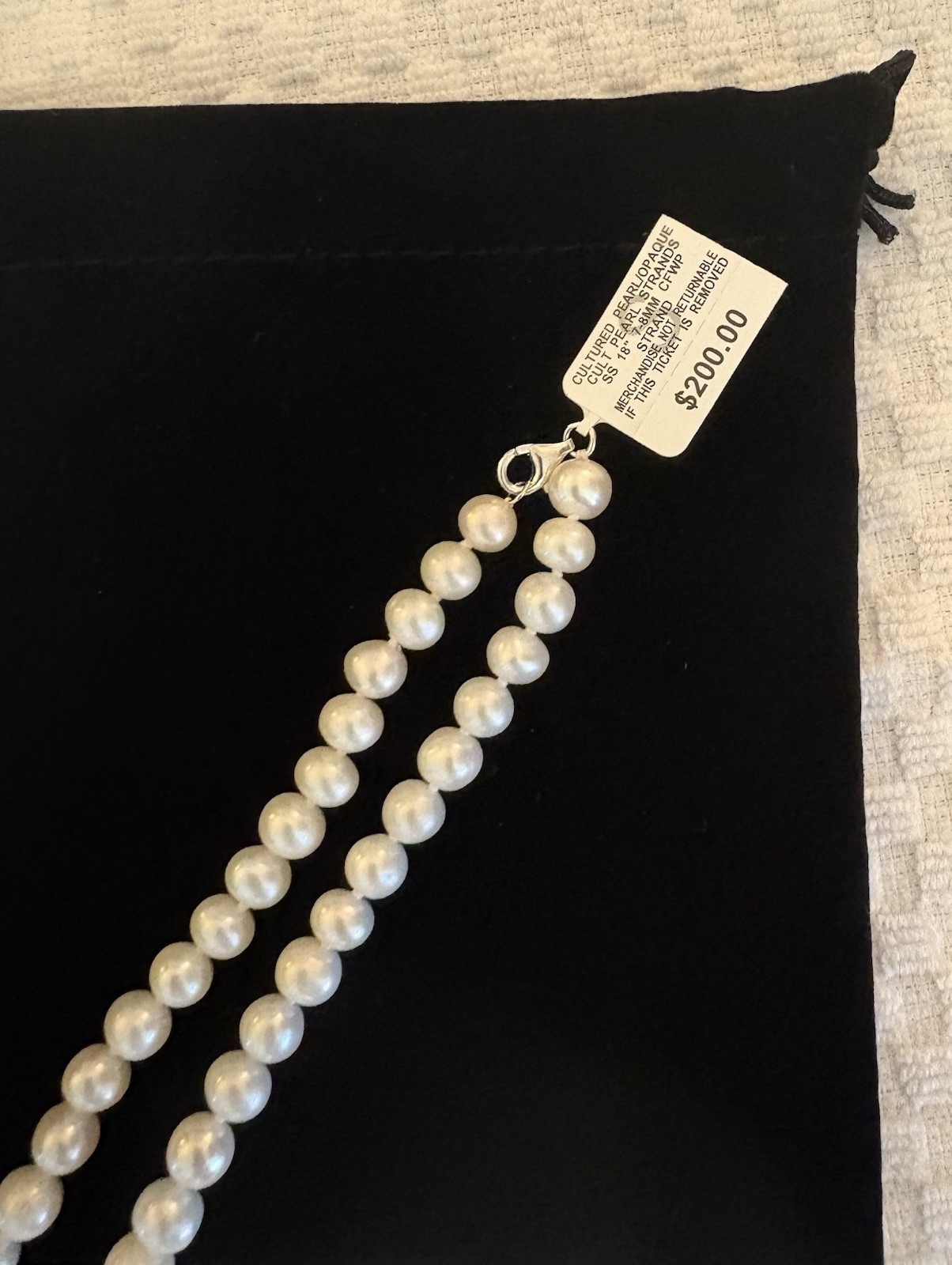 18″ Cultured Freshwater Pearl Strand Necklace (7-8mm) in Sterling Silver Macys