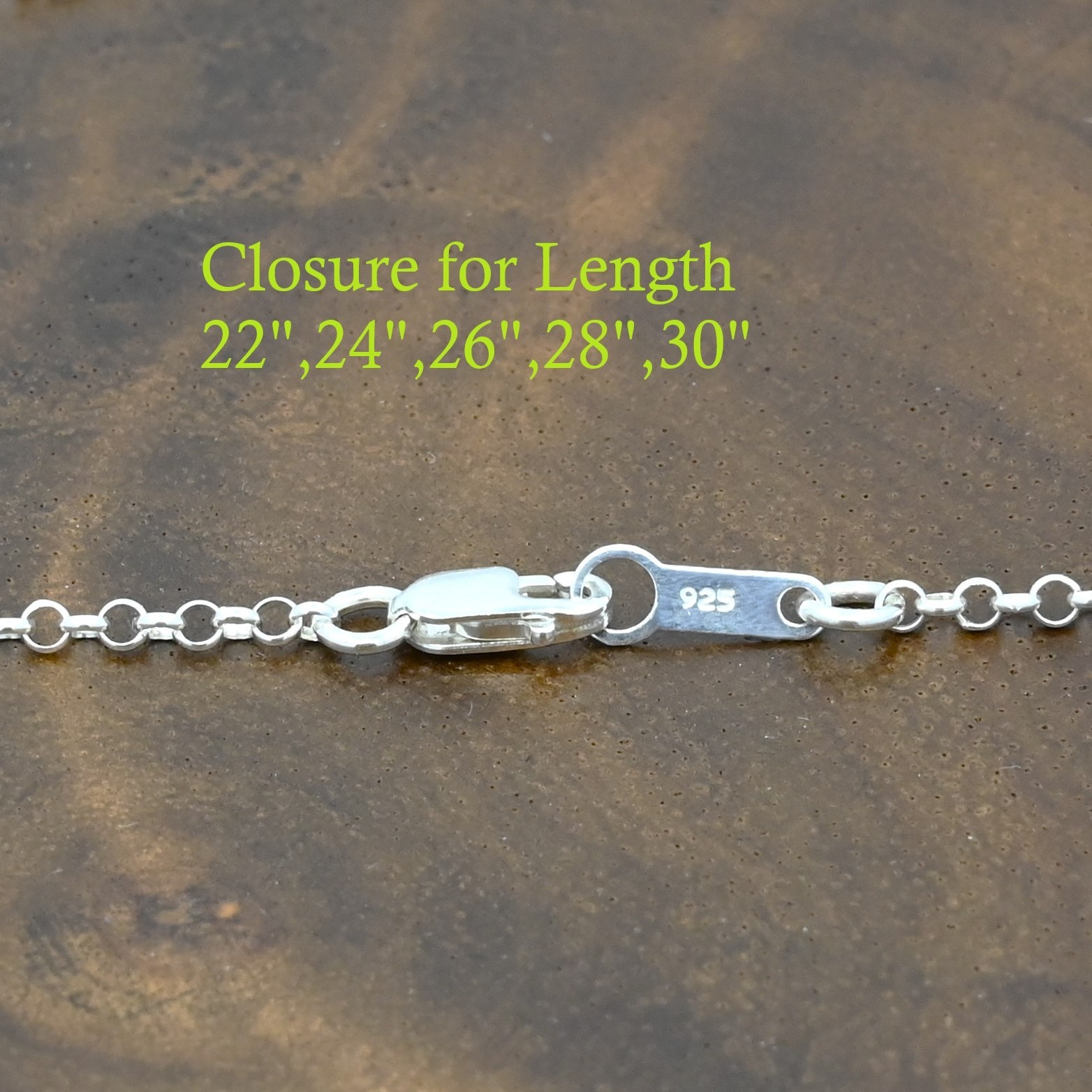 925 Sterling Silver Solid Round Cable Rolo Chain Necklace For Women& Girls 2mm