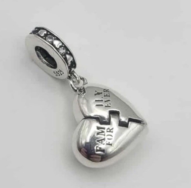 925 Sterling Silver Open/Close Tree Of Life Charm Pendant “Family Forever”