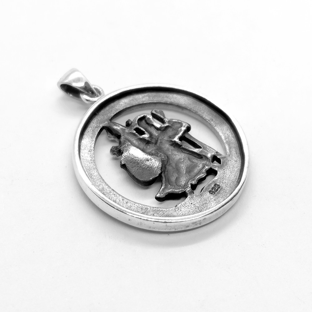 925 Sterling Silver SAINT ST CHRISTOPHER Protection Pendant ✔️Solid ✔️UK Seller