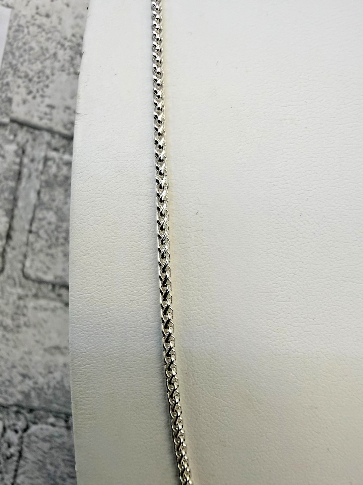925 Sterling Silver Wheat Chain Necklace 21in.
