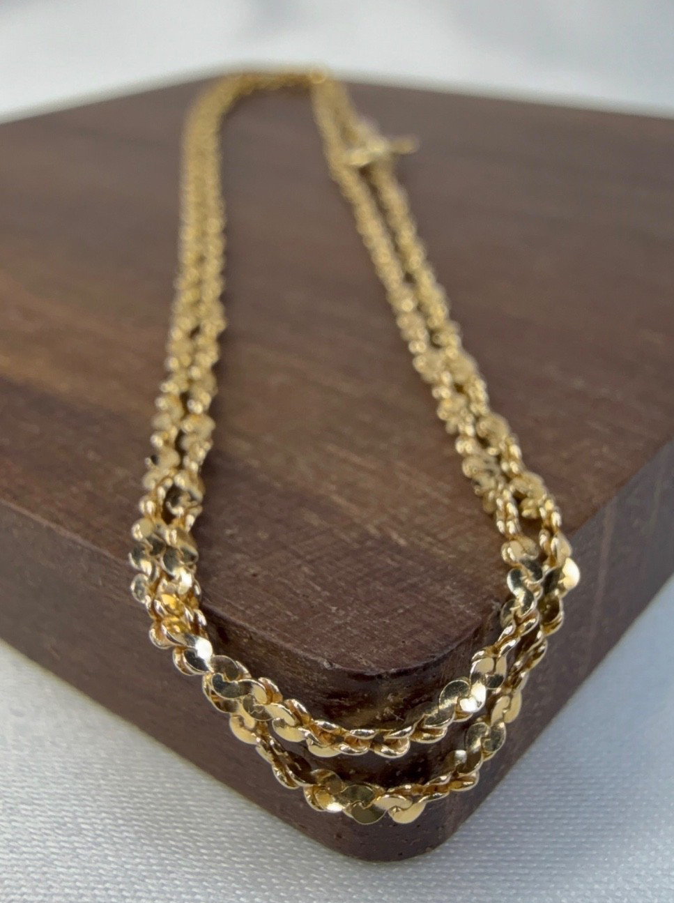 14k Yellow Gold 18″ Serpentine Twist Chain Necklace – 1.4mm – 3 Grams