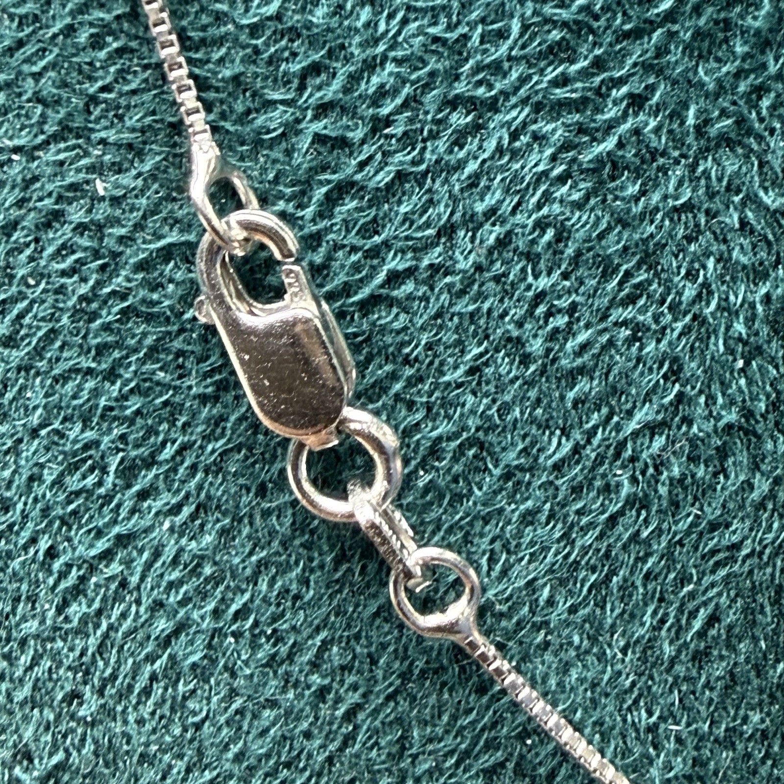 Solid Italy 925 Sterling Silver Box Chain Necklace 18” 0.7mm Lobster Clasp