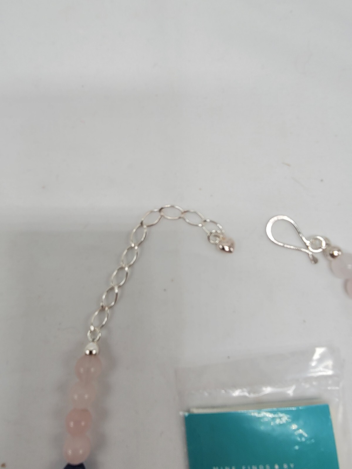 Jay King Pink & Blue Quartz Necklace 21″ Mine Finds Marked DTR 925 New In Box