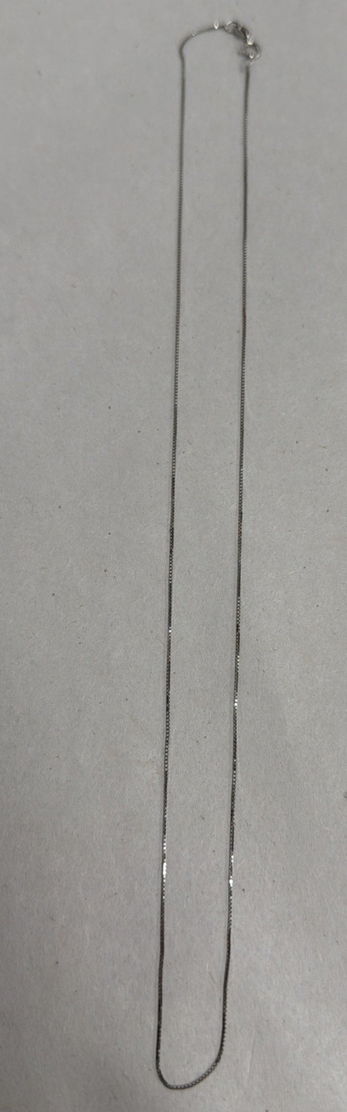 RCI 10k Gold Box Chain Necklace Spring Ring Clasp