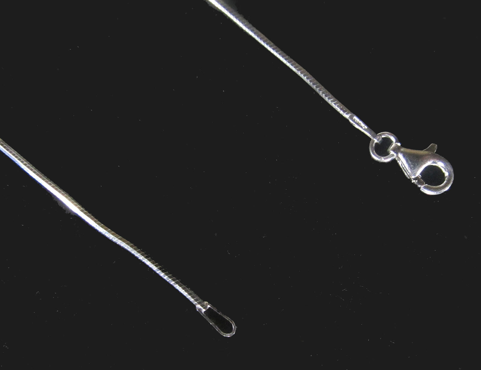 Chain 8 Sided Diamond Cut Mirror .925 Italy Sterling Silver Lobster Claw Clasp