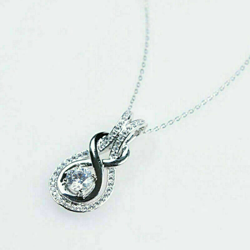 1.00 Ct Round Cut Diamond Pendant Necklace Without Chain 14k White Gold Finish