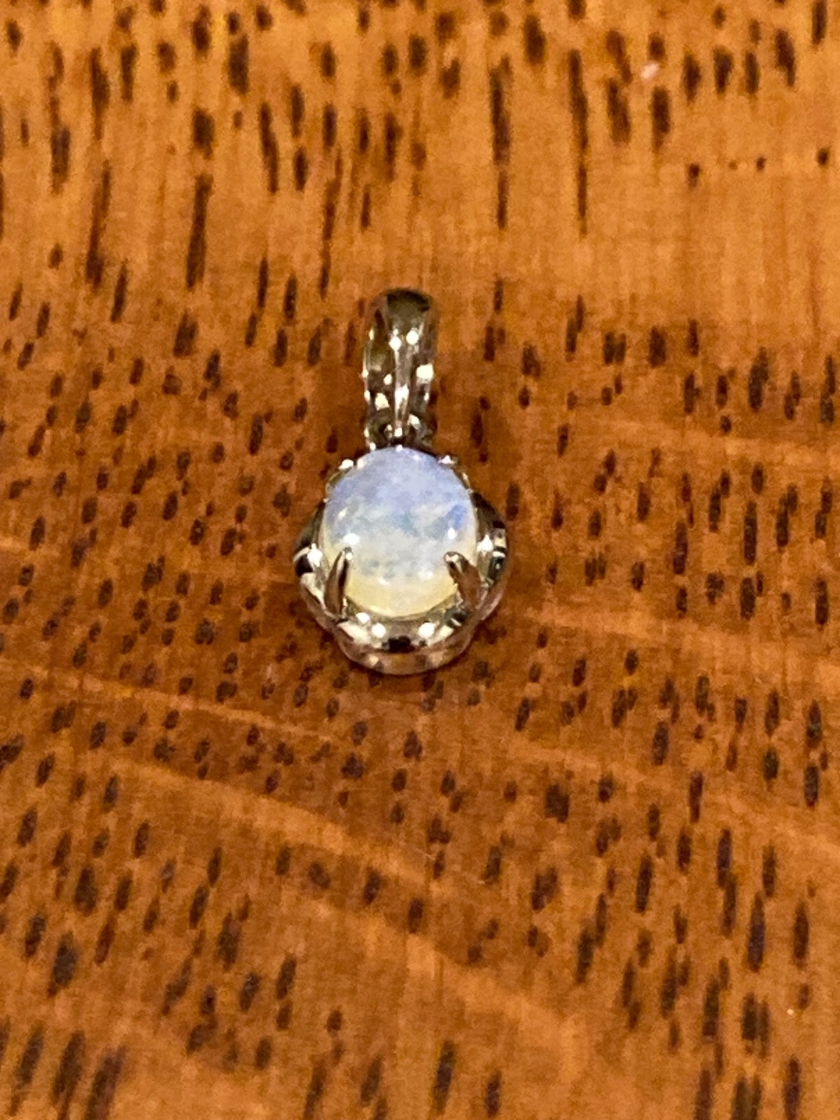 Australian Opal Sterling Silver Pendant – Classic Oval – Simple Elegance