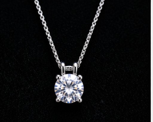 1 Ct Diamond GRA Lab Moissanite ♡♡GRADUATION GIFT ♡♡ 14k White Gold Plated