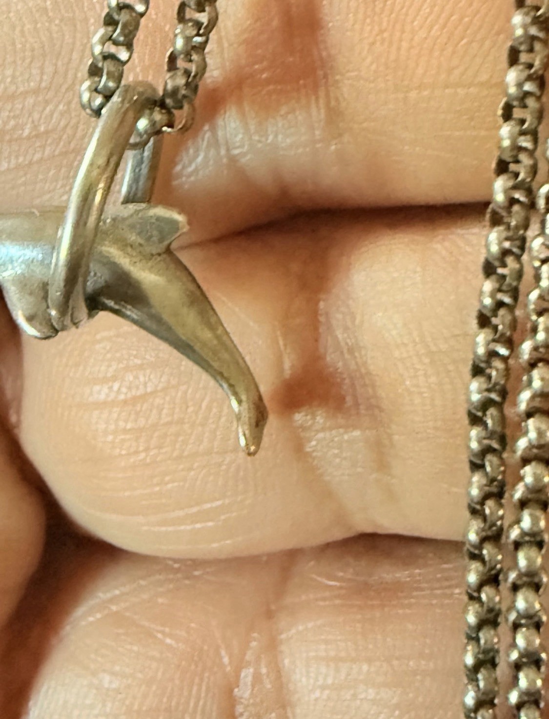 James Avery playful Dolphin charm Vintage Retired & JA chain 20”