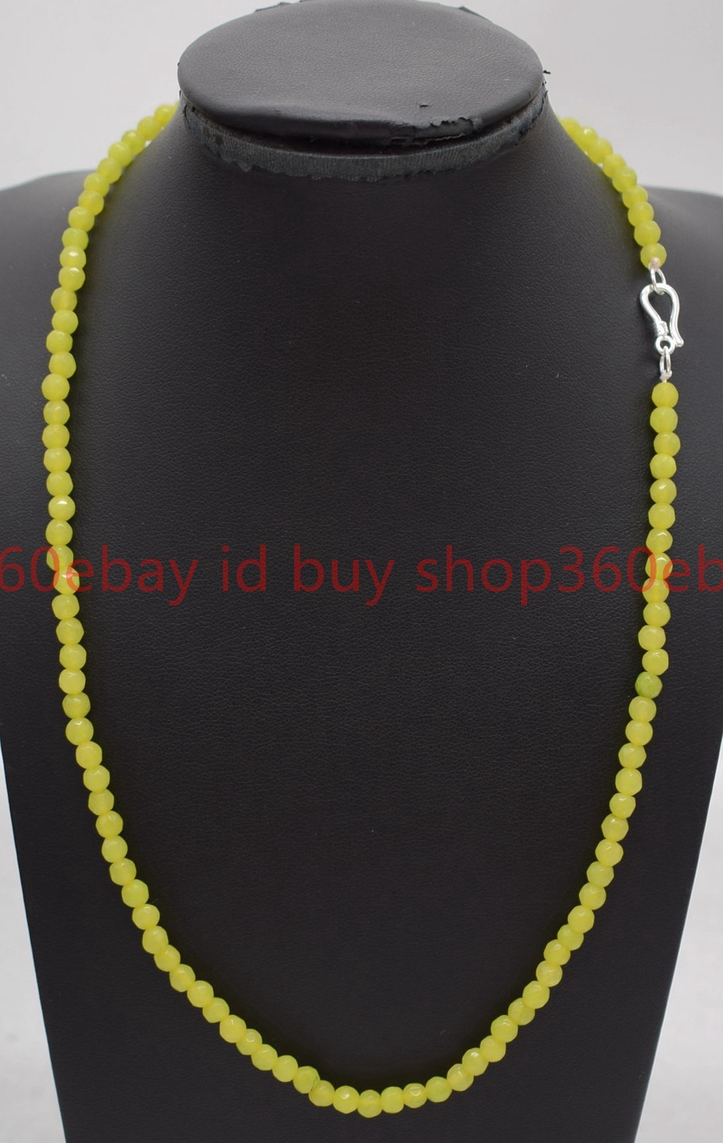 Natural Pretty 4mm Faceted Green Peridot Round Gemstone Beaded Necklace 16-28in