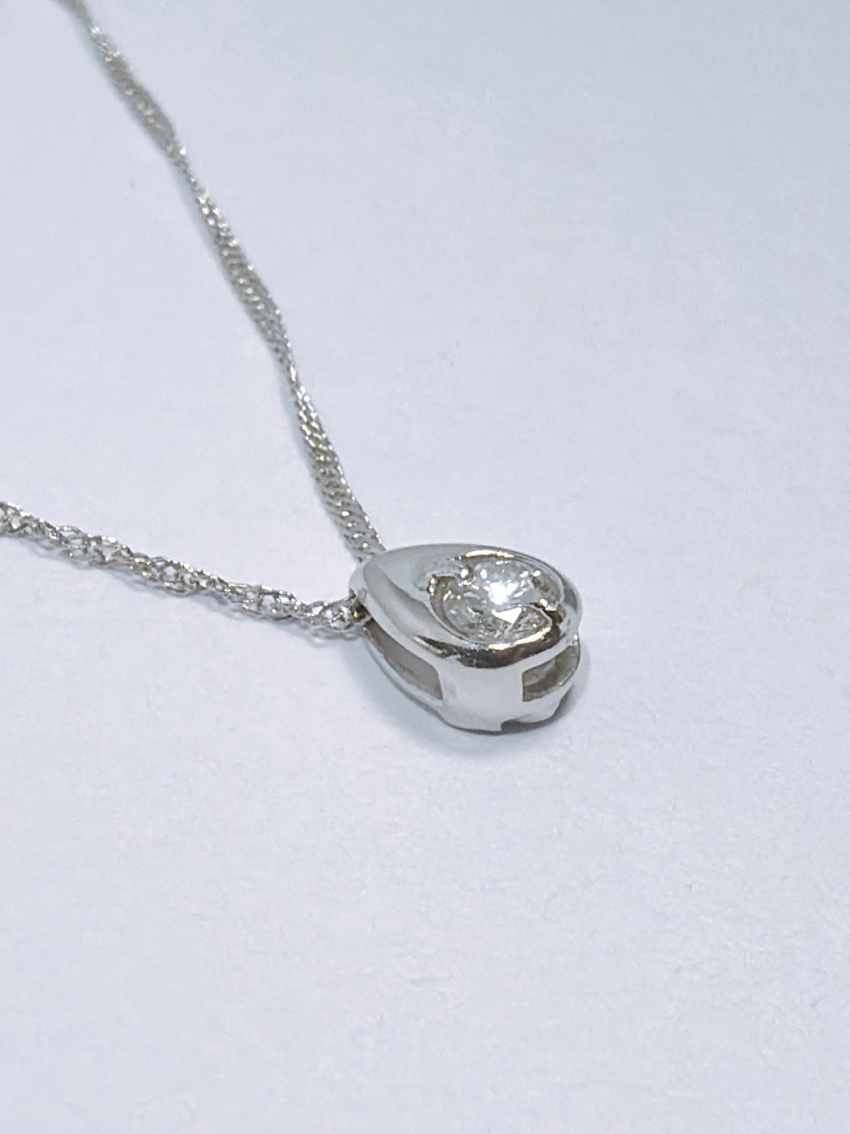 Necklace Pendant Diamond 0.1ct Platinum Pt1000 Pt850 Authentic 0135