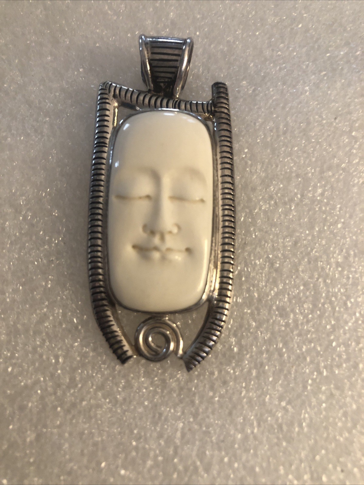 sterling silver buddha pendant