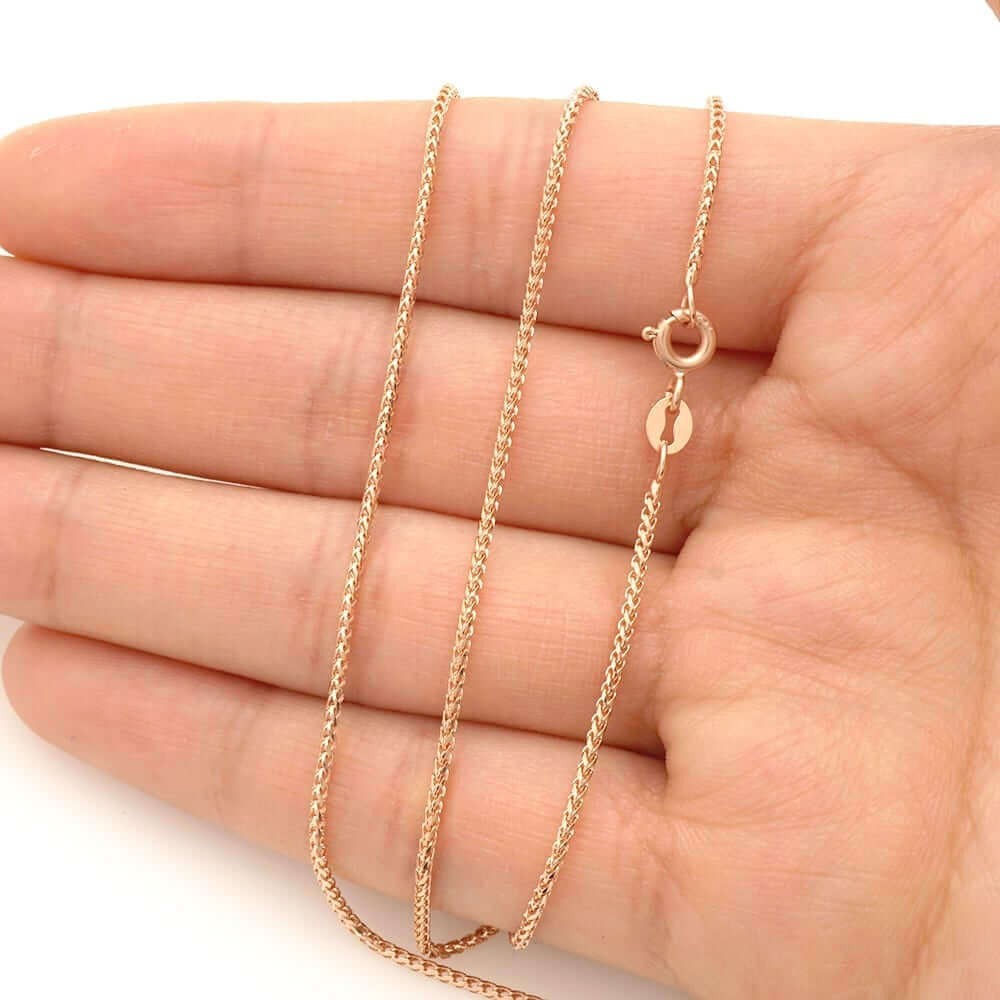 Solid 14k Yellow, White & Rose Gold 1.2mm Franco Chain 16″ 18″ 20″ 22″ 24″ HEAVY