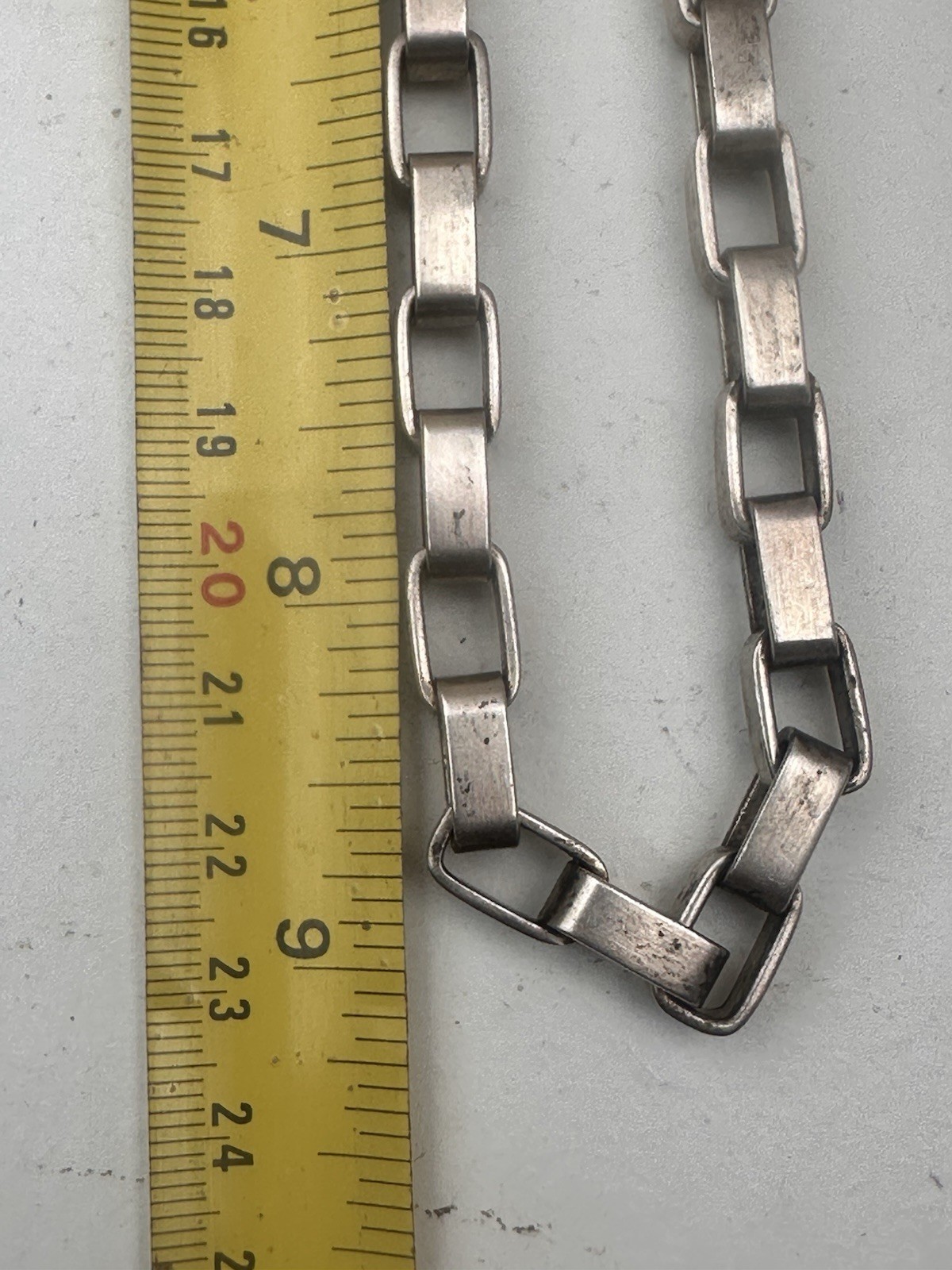 Hallmarked .925 Solid Sterling Silver Chunky Link Necklace 18Inches x7mm x12 mm