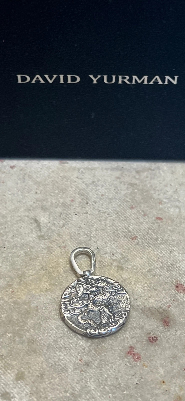 David Yurman Sterling Silver Dragon Amulet b