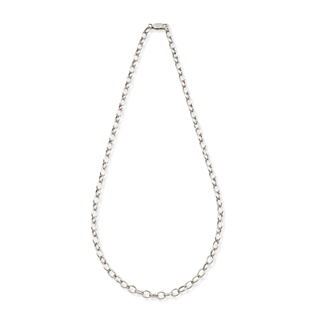 Classic Sterling Silver Oval Link Cable Chain 20″ Necklace 12.8gr #2601