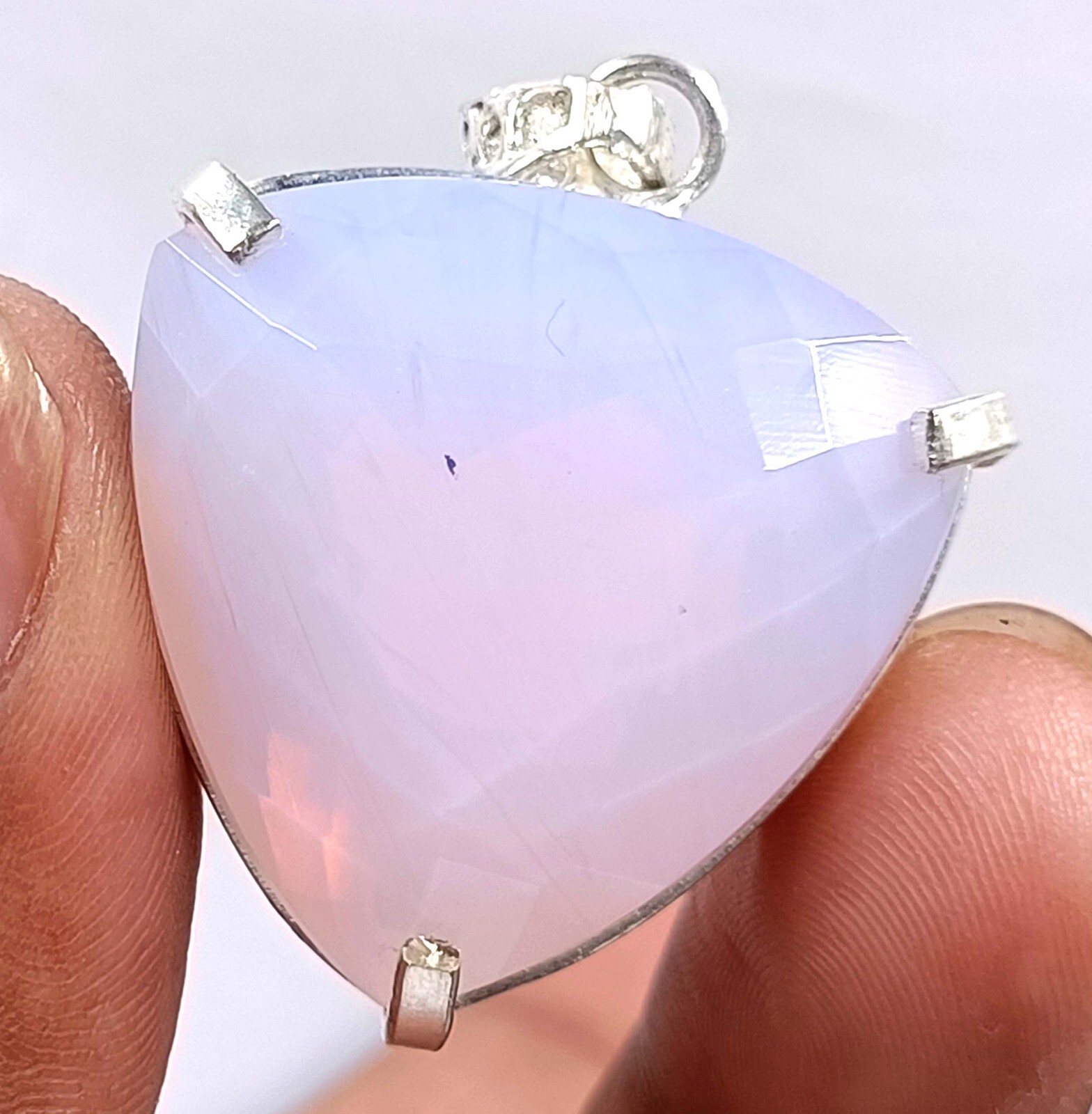 94Ct Natural Pink Welo Opal 925 Solid Silver Pendant Pear Cut IGL Gemstone 5MSB