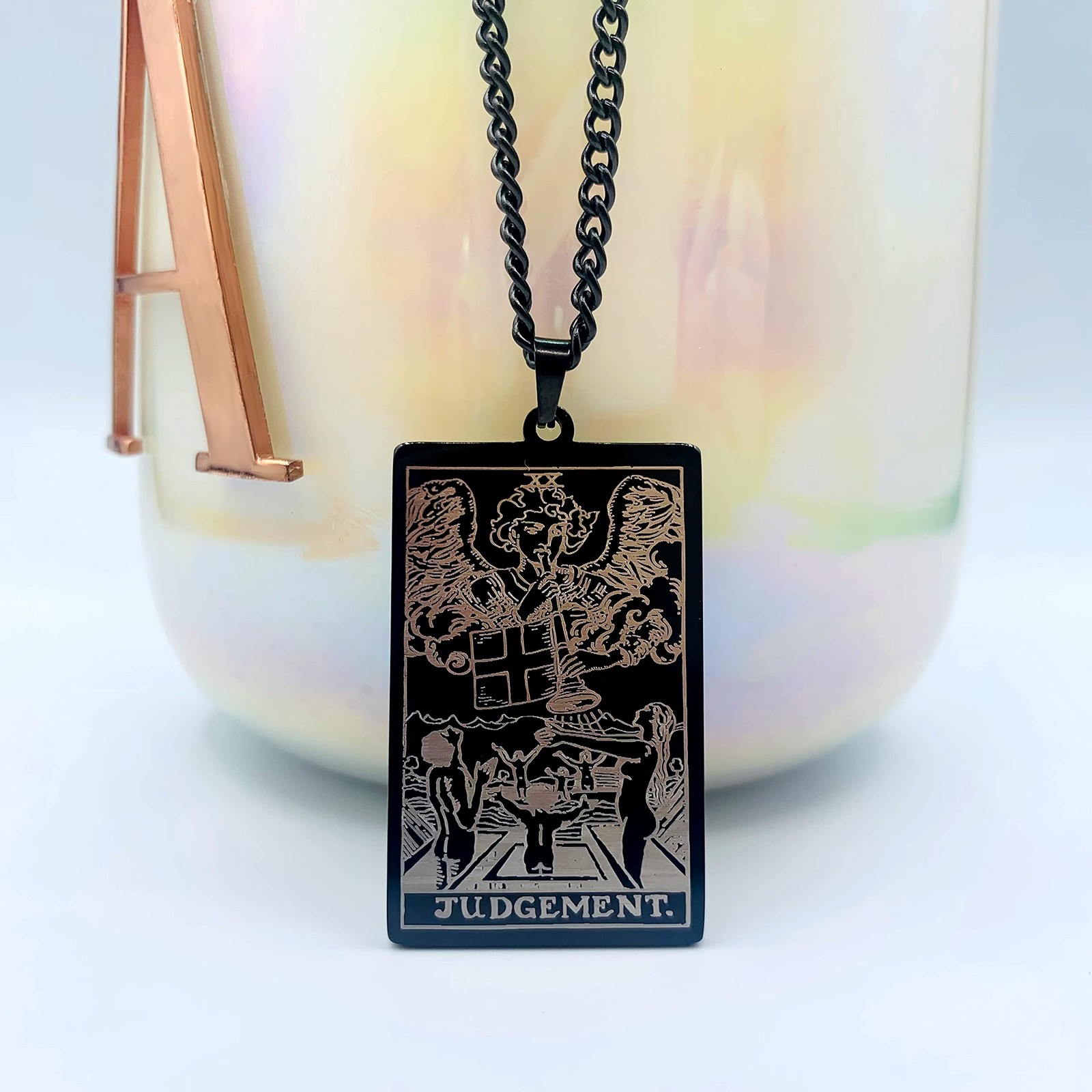 Judgement Chain Necklace – Tarot Necklace – Hip Hop Bikers Jewelry (Judgement)