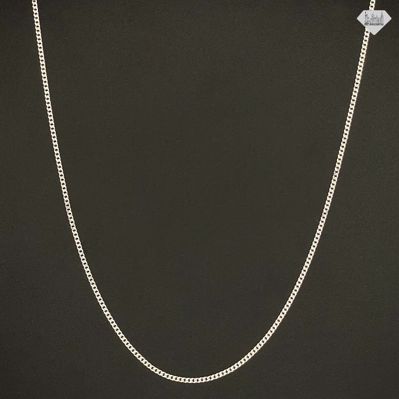 Italian Solid Sterling Silver Curb Link Chain Necklace 925 Silver Chain UNISEX