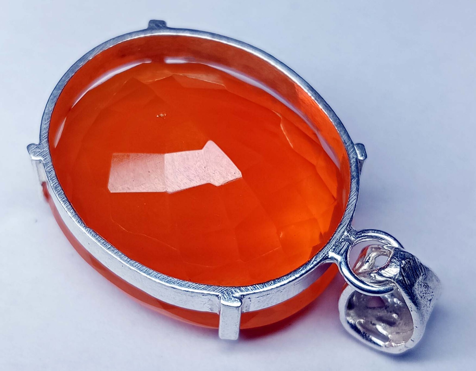 Pendant Oval Cut 93.30 Ct Orange Opal Locket Natural Gemstone Certified PD058
