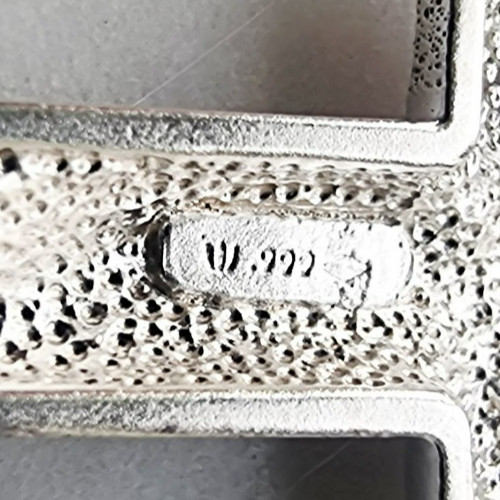 999 SOLID SILVER VINTAGE TEXTURED CROSS PENDANT