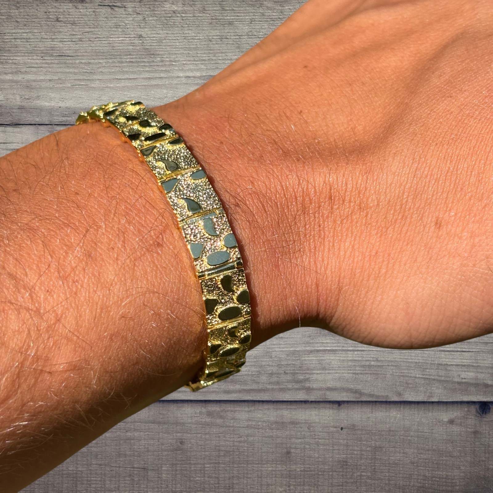 8mm Custom Nugget Bracelet – Real Solid 925 Sterling Silver Or 14k Gold Vermeil