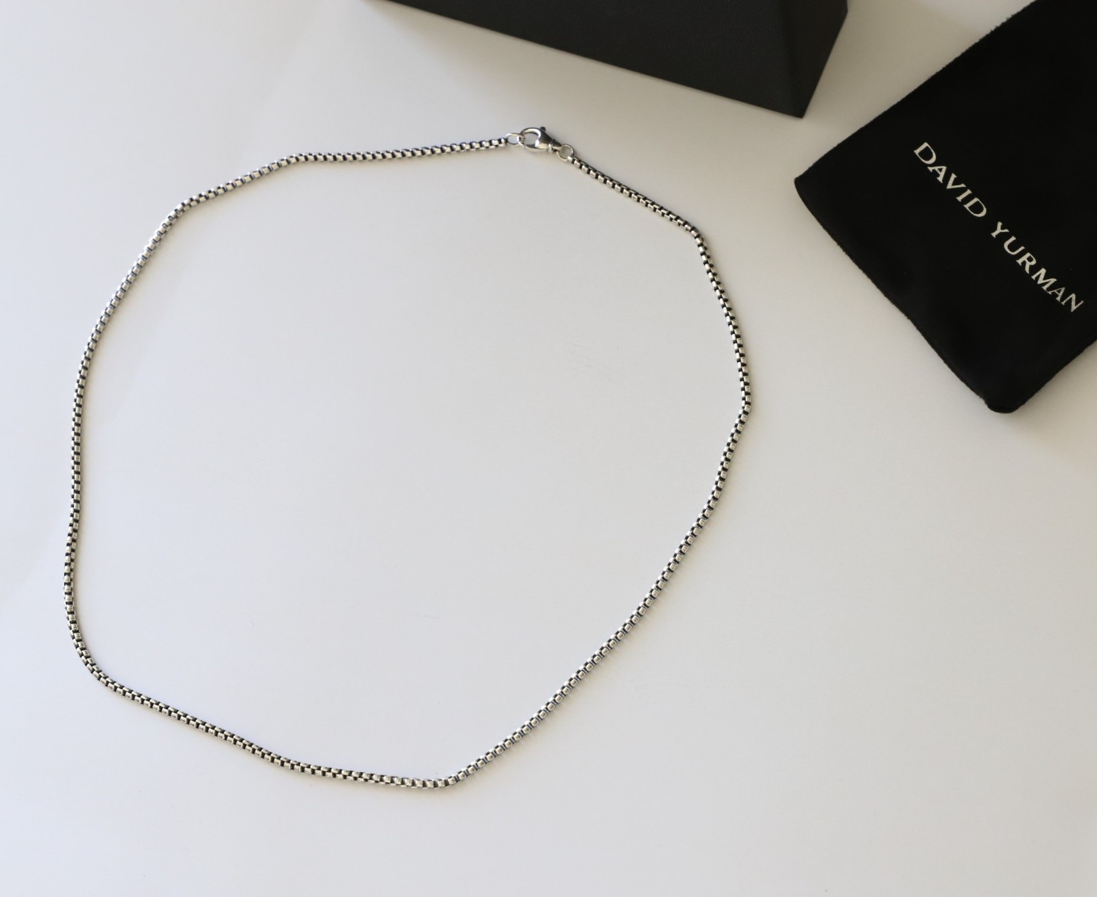 Men’s David Yurman Sterling Silver 2.7mm Box Chain with Lobster Clasp