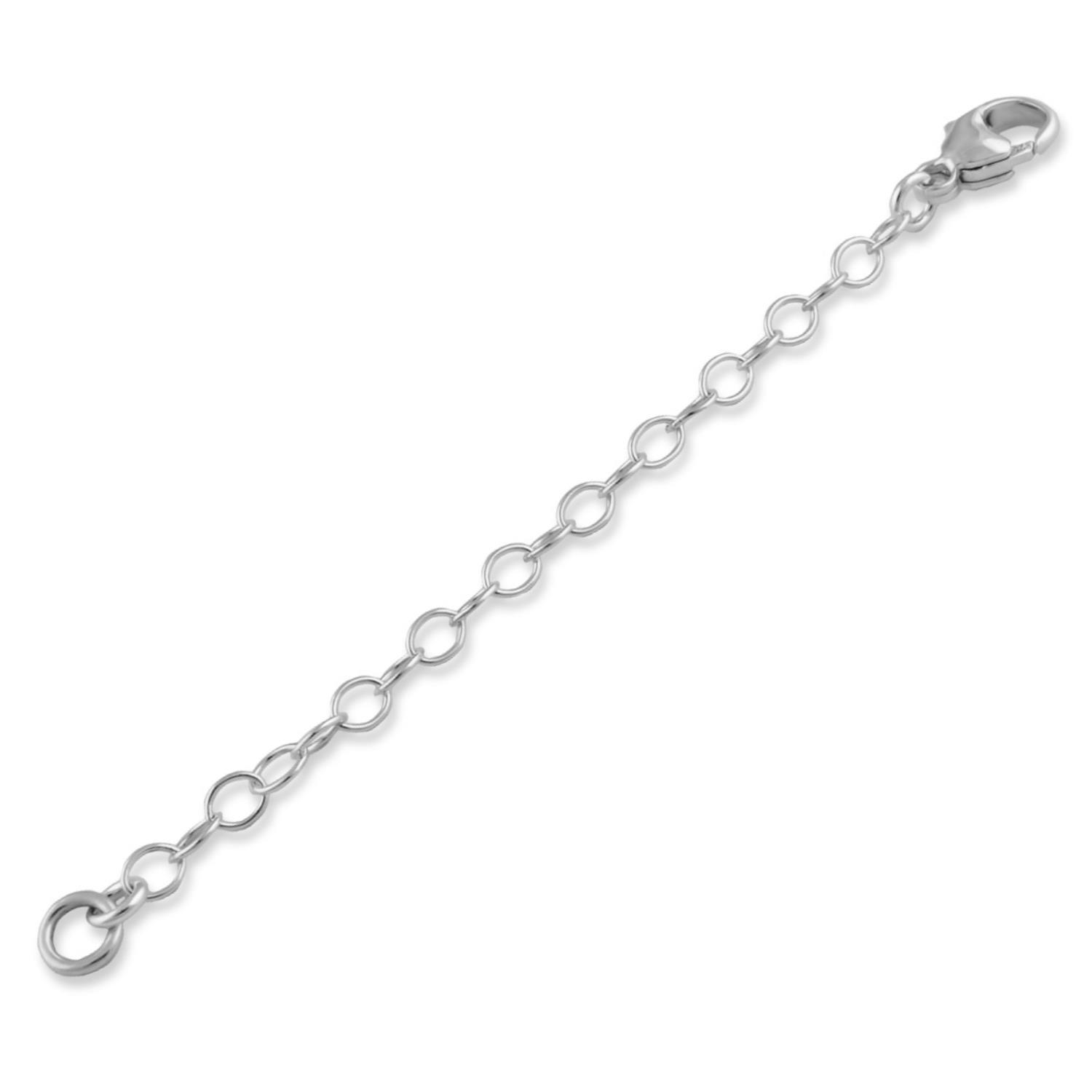 Sterling Silver 3mm Necklace Extender Chain 1″, 2″, 3″, 4″, 5″, 6″