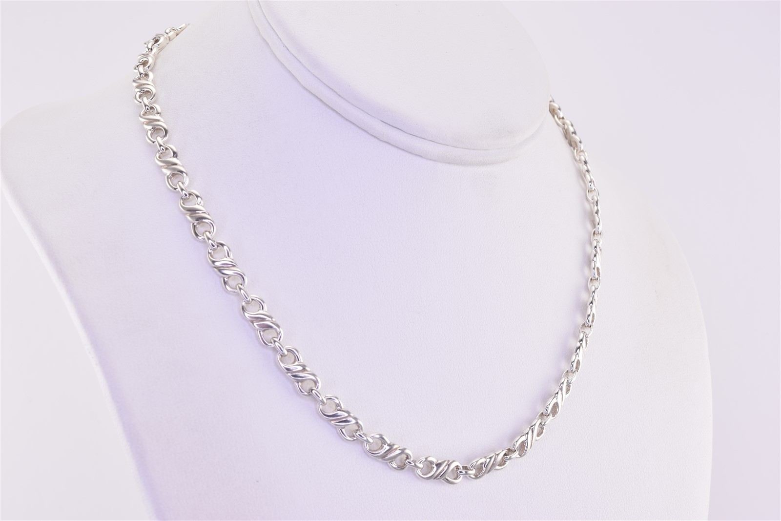 Sterling Silver 6mm Infinity Figure 8 Solid Linked 925 Necklace 25g Lobster 16″