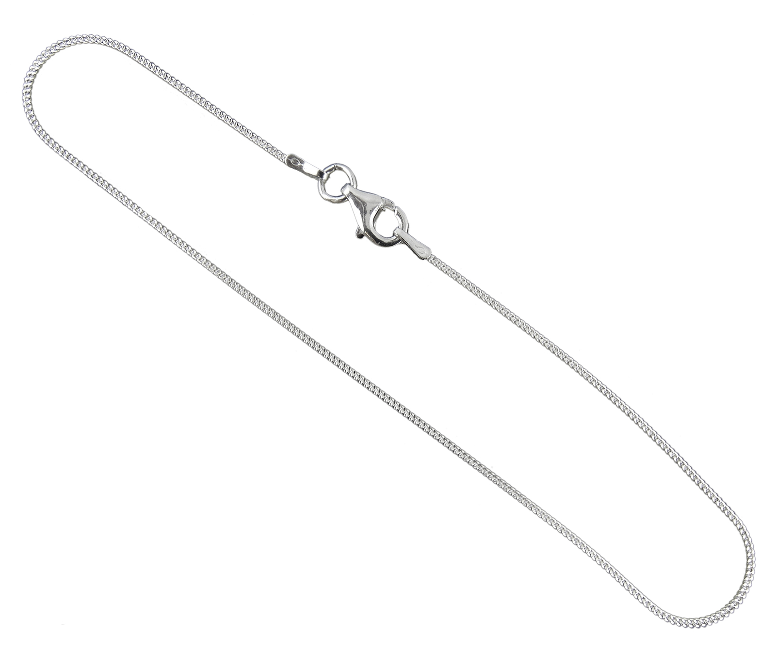 1.2mm Curb Chain – 925 Sterling Silver – 16″, 18″, 20″ Italian Italy Thin Strong
